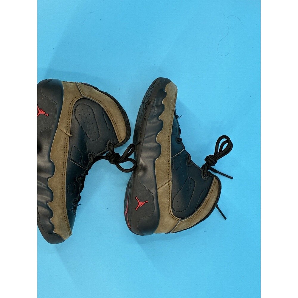 Air Jordan 9 Retro Olive 2024 Toddler Size 8C Black Red Kids Shoes 401812-030